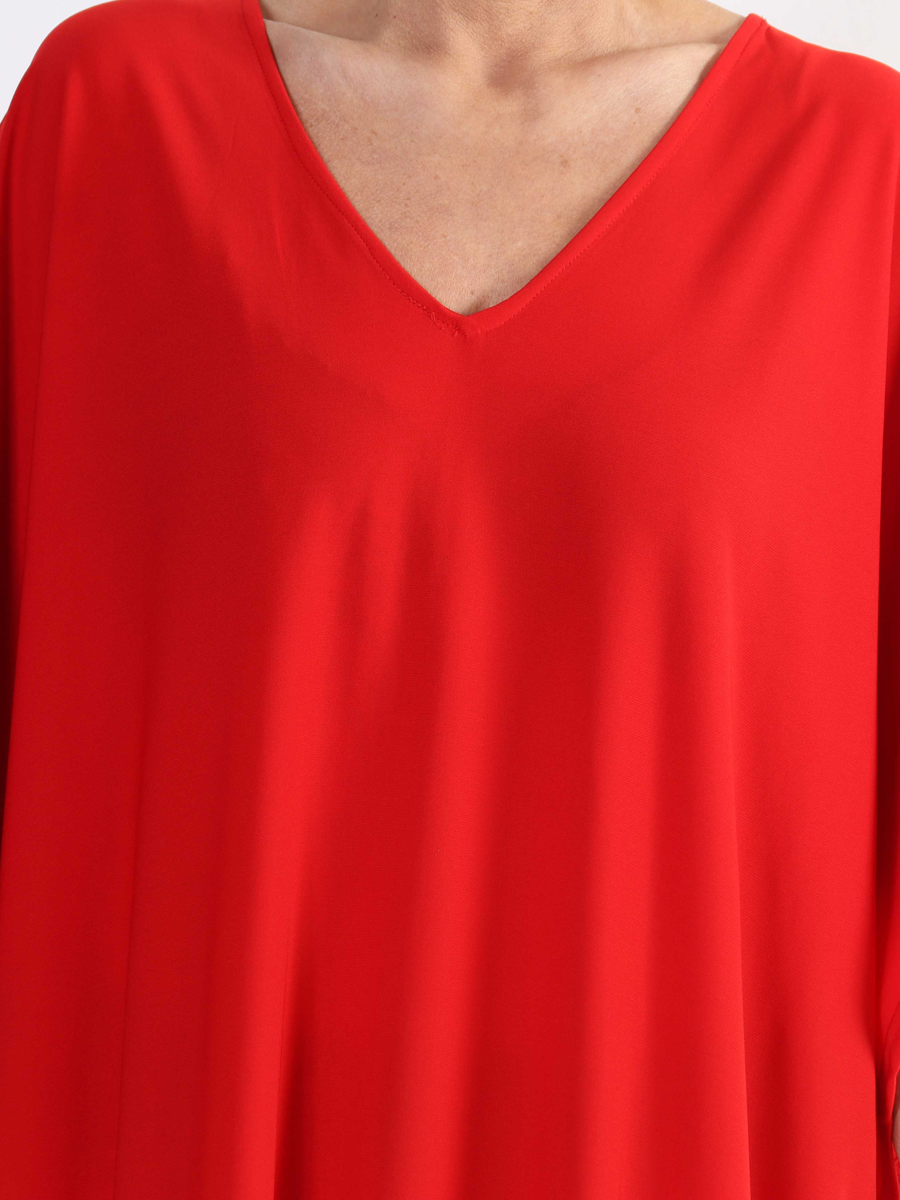 Azmina Plain Long - enfärgad stretchig tunika i stora storlekar